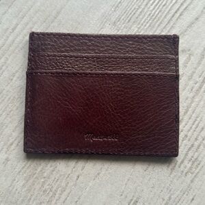 Madewell The Leather Card Case Burgundy